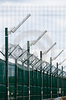 Security fence in prison