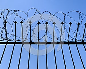 Security fence silhouette