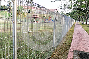 Security fencing at residential home to prevent trespassing