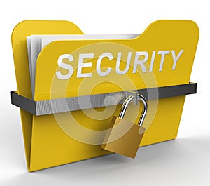 Security File Means Password Protected 3d Rendering