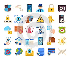 Security Flat Vector Icons