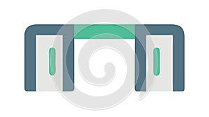 Security Gate Entrance Access Control System Icon, vector design Generative AI