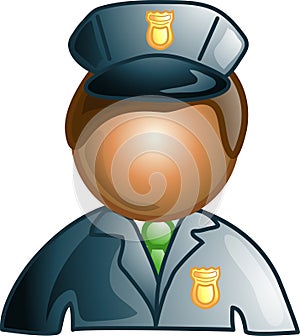 Security guard icon or symbol