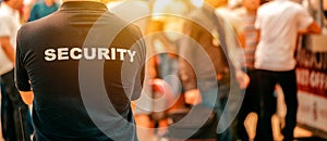 Security guard at live festivale event