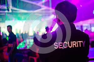 Security guard in night club.