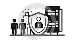 Security Guard Protection Shield Vector, vector design Generative AI