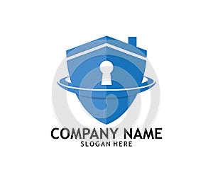 Security guard shield online technology logo design