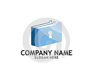 Security guard shield online technology logo design