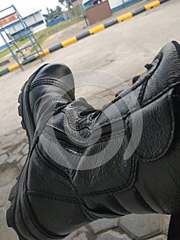 security guard shoes . safe care is conducive