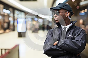 Security Guard In Shopping Mall photo