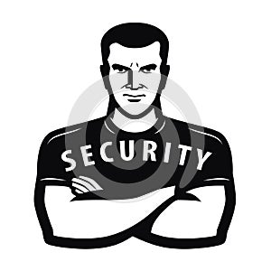 Security guard symbol. Protection concept vector illustration