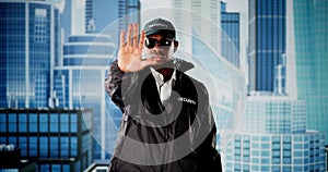 Security Guard In Uniform