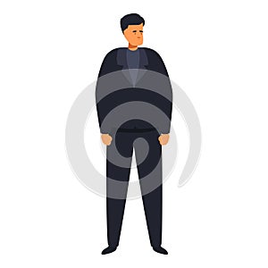 Security guard wearing black uniform standing guard