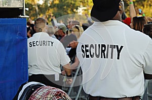 Security guards at concert