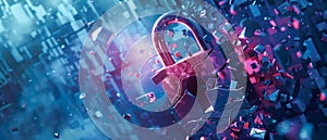 Security hacking, security breach, data loss, cyber threat