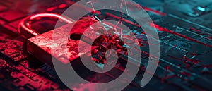 Security hacking, security breach, data loss, cyber threat