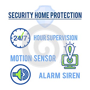 Security Home Protection Vector Banner Template