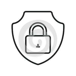 Security icon in line design. security, protection, privacy, data, network, trust, access on white background vector. Security