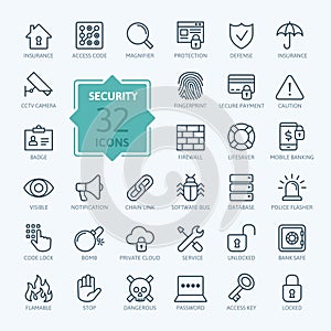 Security Icon set. Vector Illustration