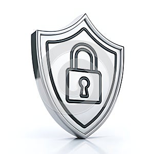 Security Icon Vector Illustration 3D Rendering