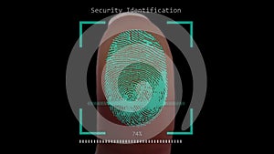 Security identification system with fingerprints