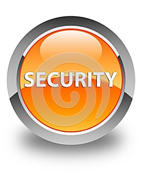 Security glossy orange round button