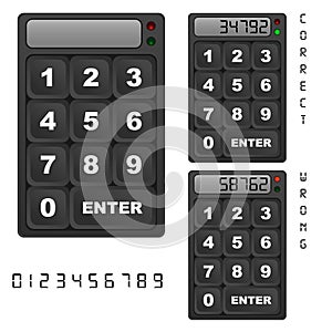 Security keypad control panel photo