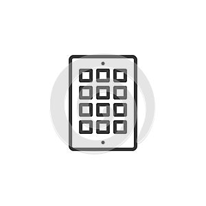 Security Keypad line icon