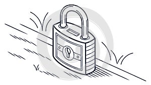 Security Lock & Key: Protection and Access, vector design Generative AI