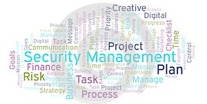 Security Management word cloud, made with text only.