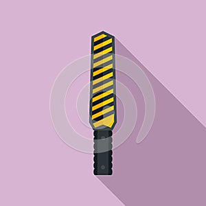 Security metal detector icon, flat style