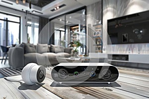 Security monitoring uses electronic wireless systems to connect lens-focused cameras, ensuring crime prevention through DSL techno photo