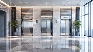 security office lobby elevators