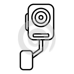 Security outdoor camera icon outline vector. Access gesture