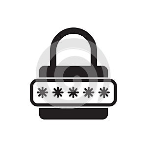 Security password icon vector for graphic design, logo, web site, social media, mobile app, ui illustration