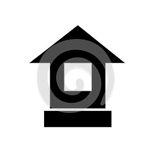 security post, guardhouse vector icon symbol Vector Illustration Logo Template