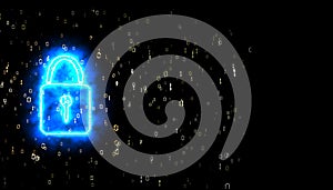 security power lock binary digital paticle explosive radial blur