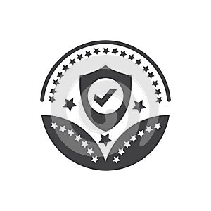 Security or protection award icon- vector protection sign