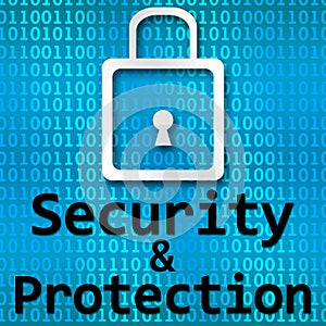 Security And Protection Binary Background