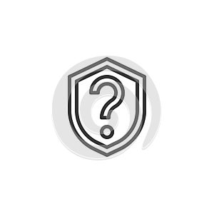 Security Question line icon