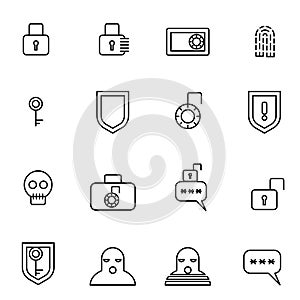 Security and safe guard icons set vector illustration