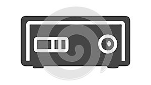 Security safe icon, representing secure storage or protection, vector design Generative AI