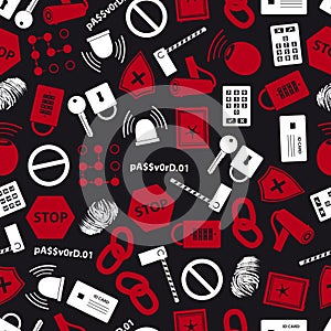 Security seamless pattern eps10