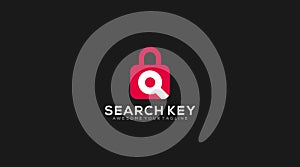 Security Search Lock Icon Logo Design Element