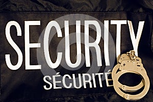 Security and Securite Vest with Handcuffs