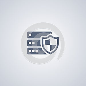 Security, server protection, vector best flat icon