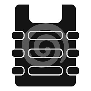 Security service bulletproof icon, simple style