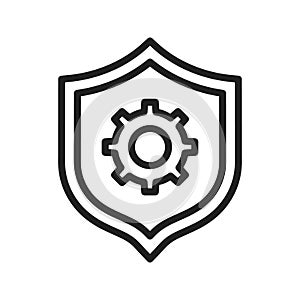 Security Settings icon vector image. Suitable for mobile apps, web apps and print media.