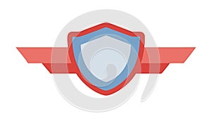 Security Shield Blue Border Vector Icon, vector design Generative AI
