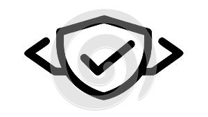 Security Shield Check, Protection Assurance Verified, vector design Generative AI